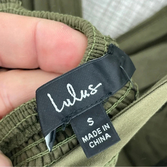 Lulus Tie-Strap Maxi Dress S My Heart Goes Olive Green NWT 1482 - Picture 6 of 9